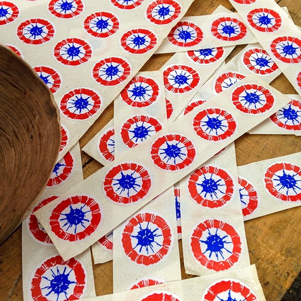 cocarde sticker bleu blanc rouge tricolore france 1980 collant autocollant