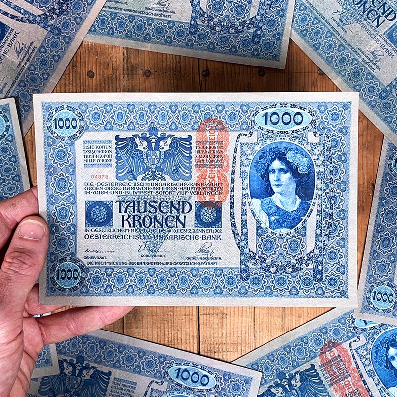 billet 1000 kronen austro hongrois autriche hongrie grand ancien vintage