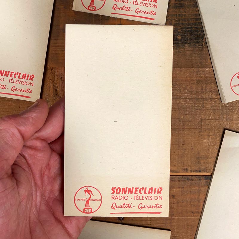 bloc notes ancien radio television sonneclair vintage 1960