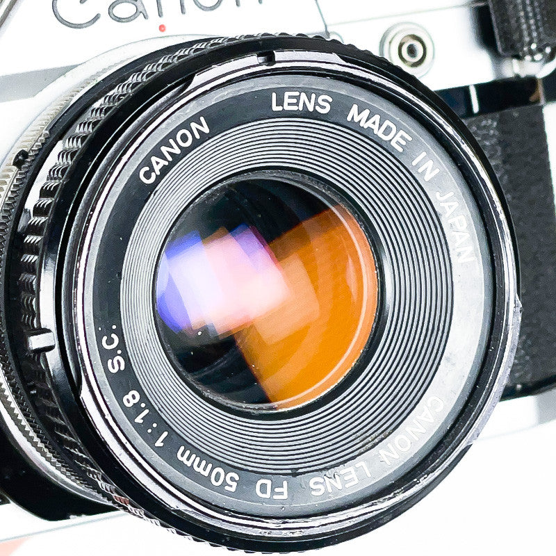 canon ae1 ae-1 reflex argentique 50mm 1.8 f1.8 35mm 135 fd chrome