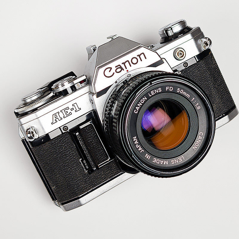 canon ae1 ae-1 reflex argentique 50mm 1.8 f1.8 35mm 135 fd chrome
