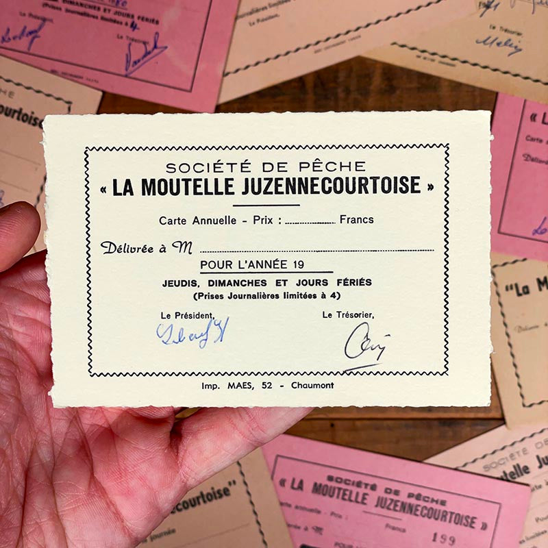 Carte de Pêche 1960 1980