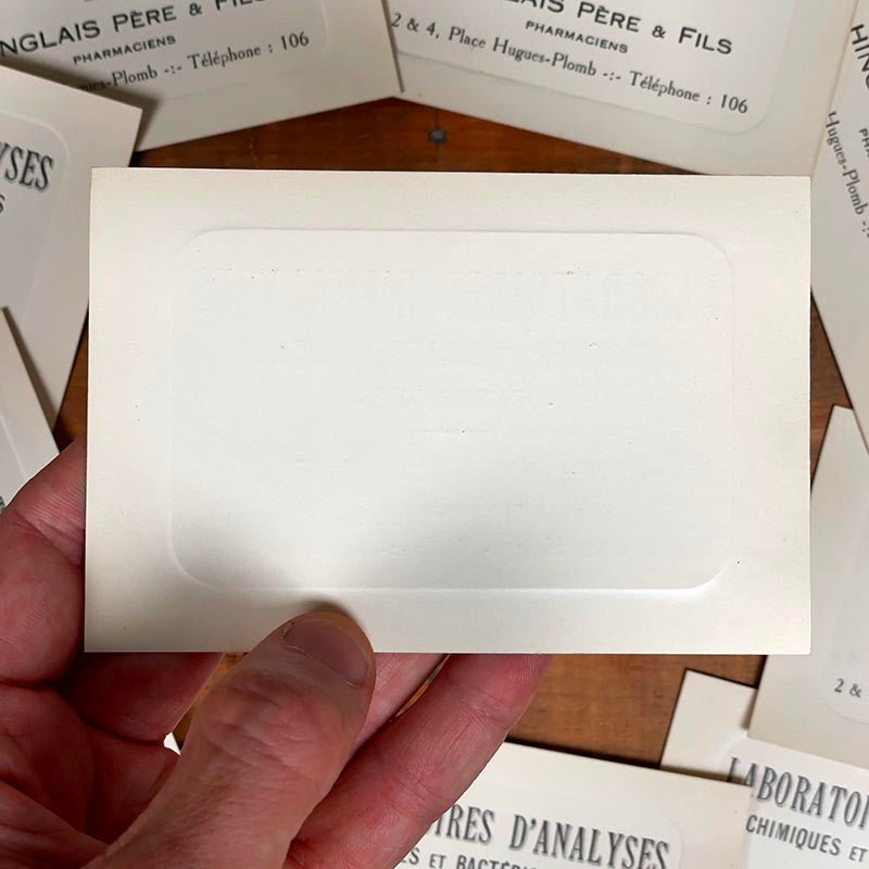 carte de visite laboratoires d'analyses anciens pharmacie hinglais reims epernay marne 1900 1920