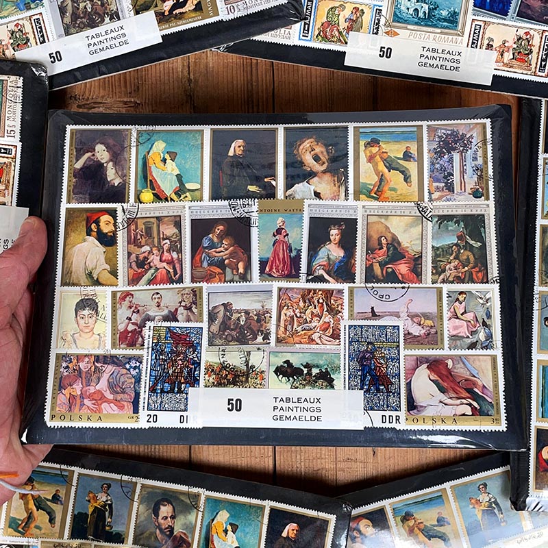 carte timbres tableaux de maître timbre sortie officielle la poste ancienne vintage 1970 france
