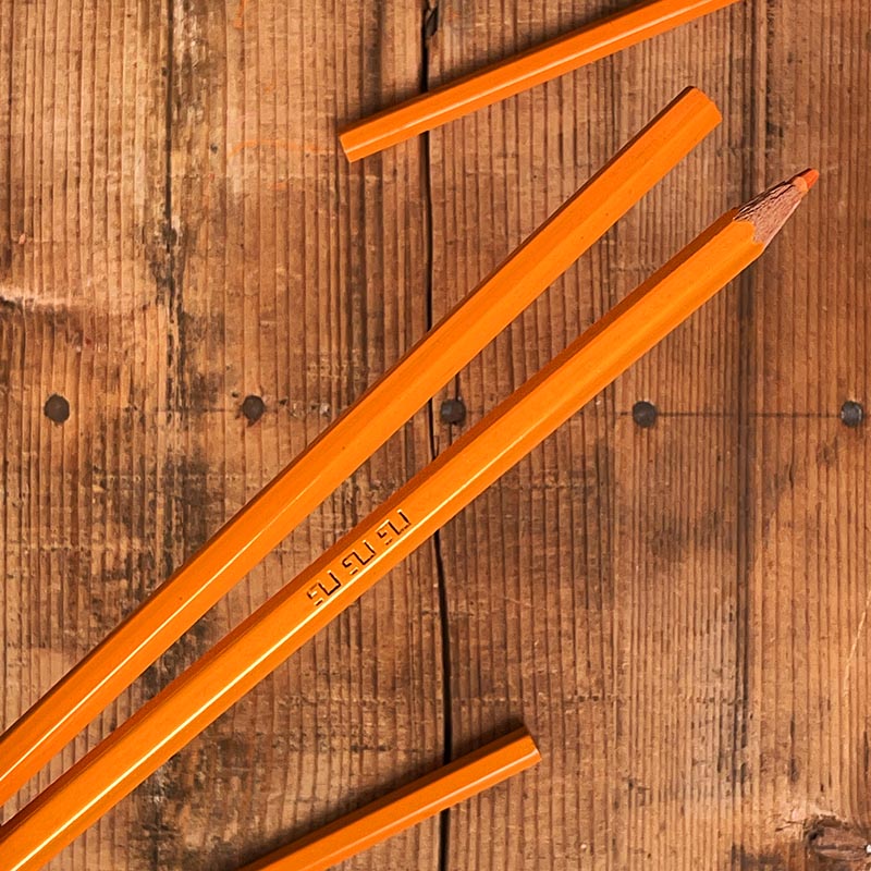 crayon à papier de couleur orange 1970 ancienne papéterie vintage