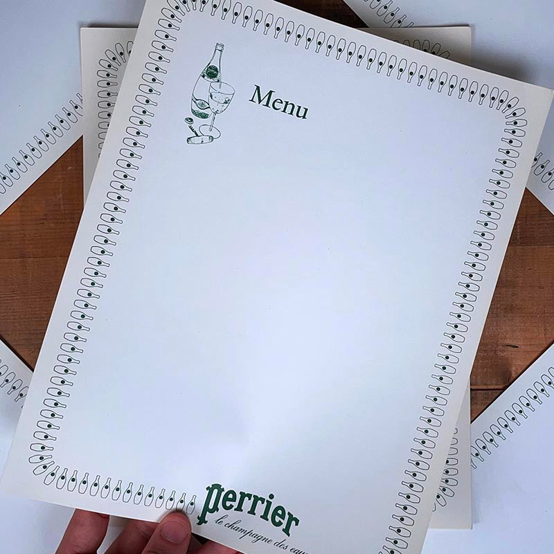 Grand Menu Perrier 1960