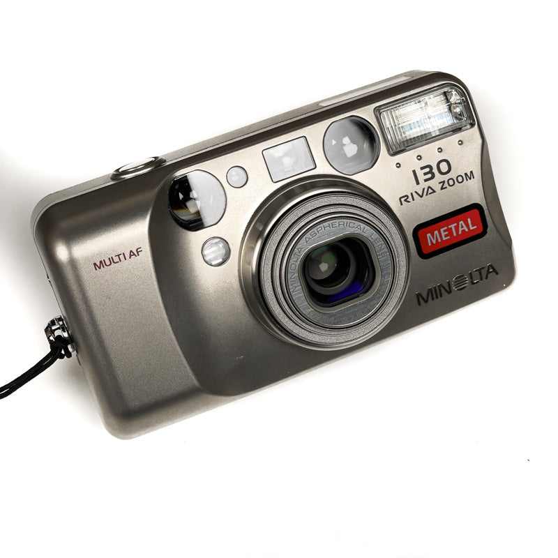 minolta riva zoom 130 metal compact point and shoot ancien vintage film pellicule argentique 24x36 35mm 135 photo phographie