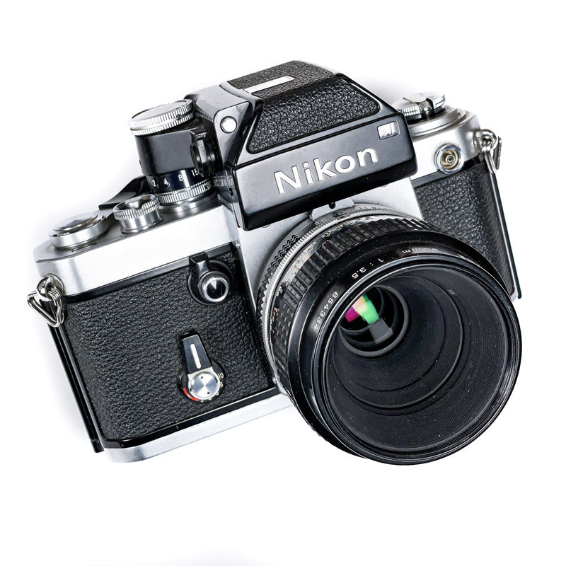 Nikon F2 micro nikkor 55mm 3.5 macro ancien vintage appareil photo photographie argentique film pellicule reflex 24x36 135 35mm
