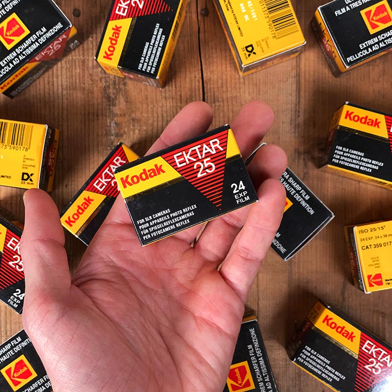 expired film kodak ektar 25 24 exposures 1990 35mm roll analog photography old