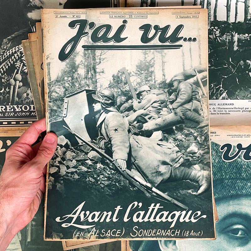 journal j'ai vu premiere guerre mondiale photographie ancien vintage exemplaire numéro 1914 1918