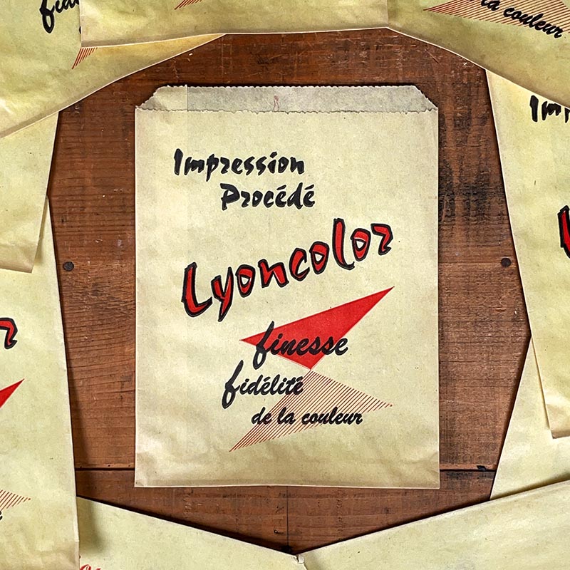 sachet ancien impression photo carte postale lyoncolor cellard lyon 1960 pochette enveloppe