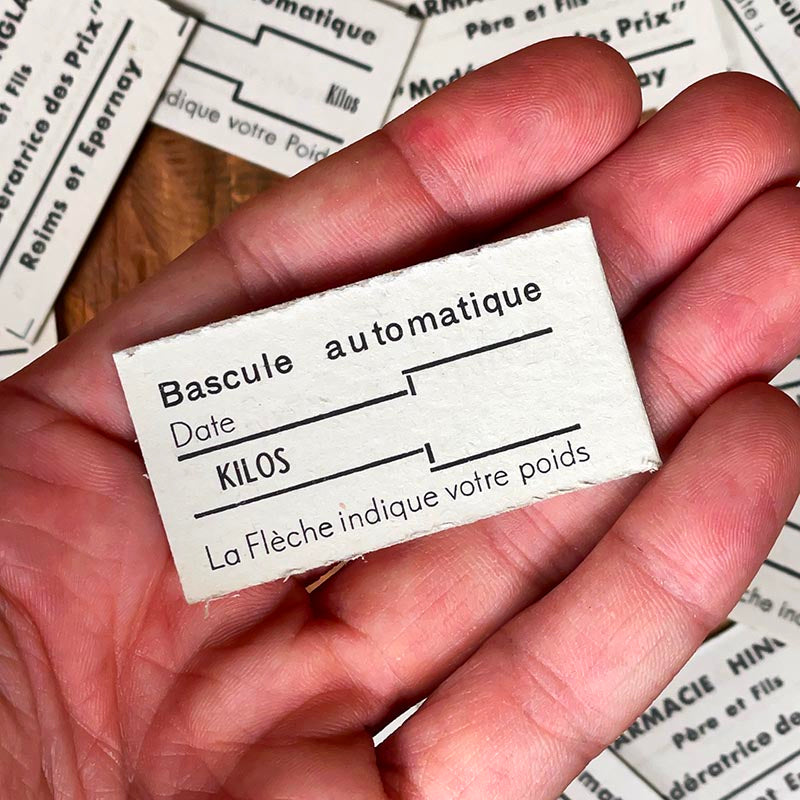 ticket de balance de pharmacie ancienne hinglais à reims epernay 1930 1940 1950 bascule automatique