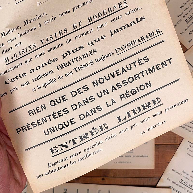 affiche ancienne en papier magasins du petit louvre rive de gier loire articles grand magasin 1910 1920 1930