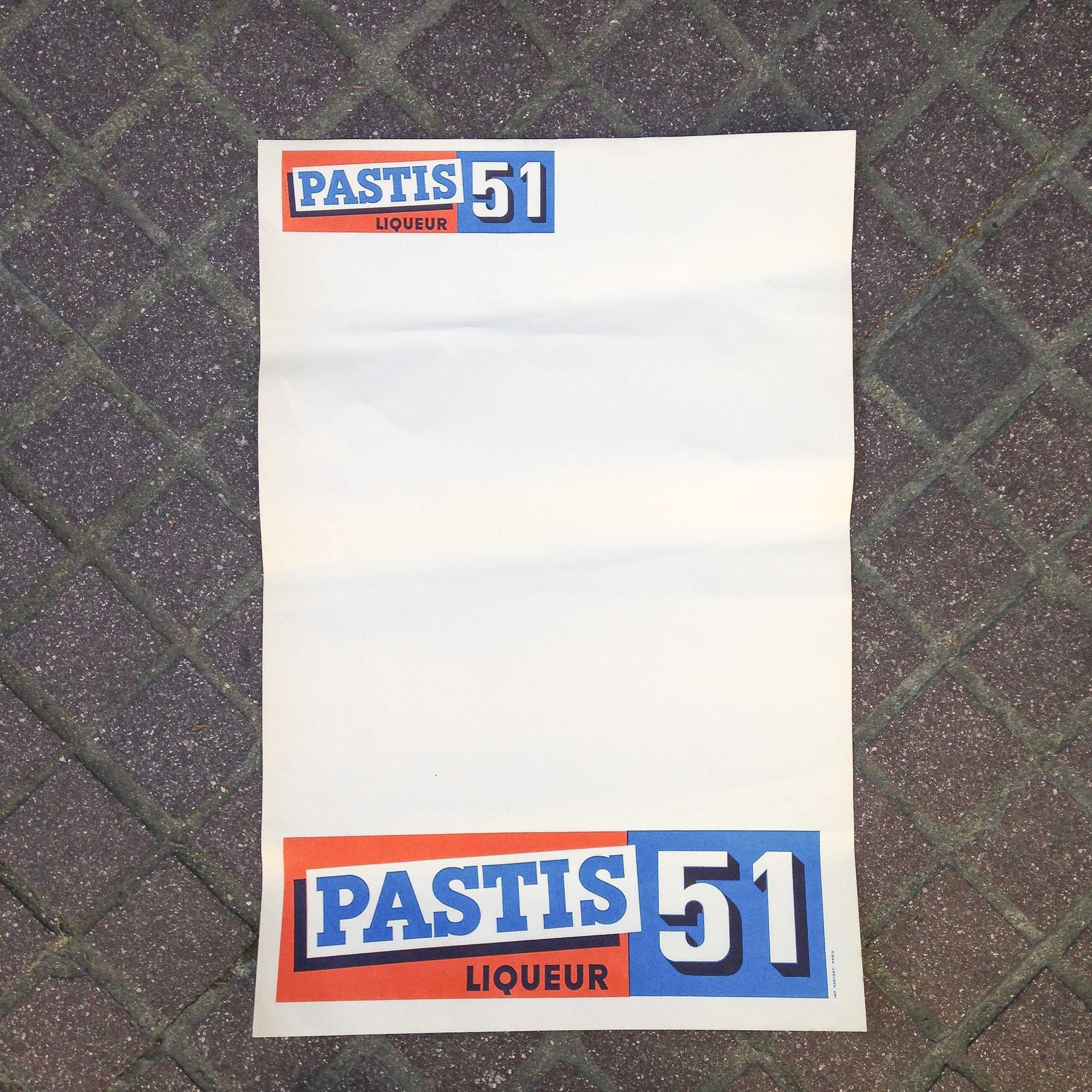 affiche pastis ancien papier bar tabac restaurant boisson alcool ricard anis anisette 1970