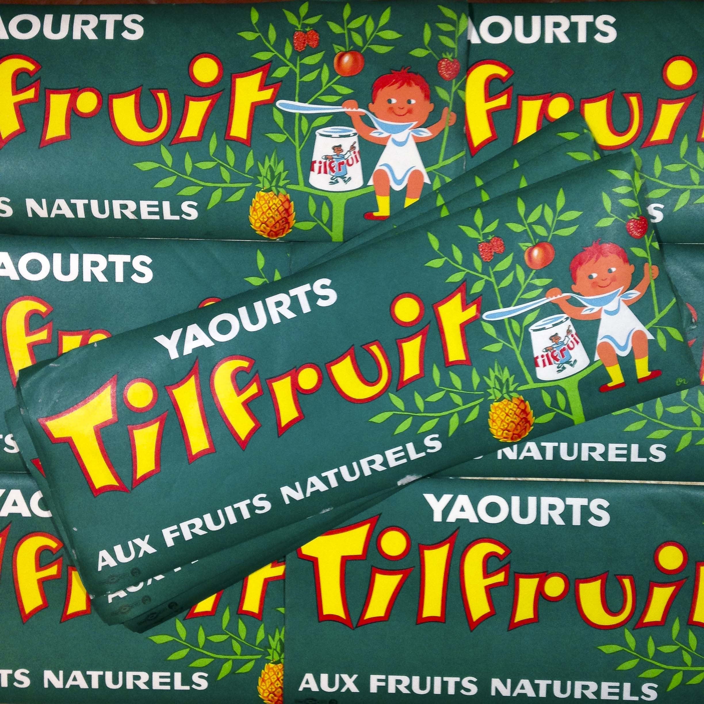 affichette affiche papier tilfruit ancien vintage épicerie 1960