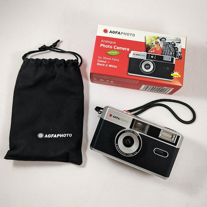 Agfa réuitilisable jetable camera appareil 35mm 135 24 36 argentique photo photographie pellicule point and shoot noir compact