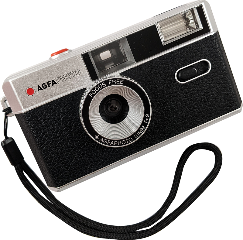 Agfa réuitilisable jetable camera appareil 35mm 135 24 36 argentique photo photographie pellicule point and shoot noir compact