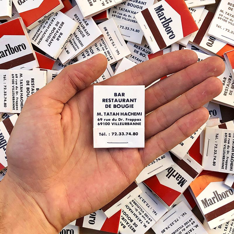 boite allumettes marlboro tabac bar moderne vintage stock ancien bar 1980 villeurbanne