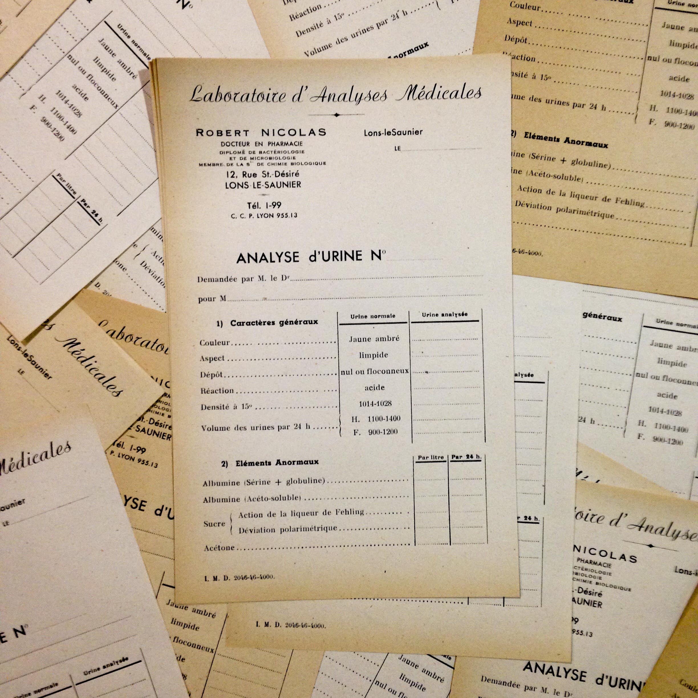 Urinalysis Robert Nicolas 1940