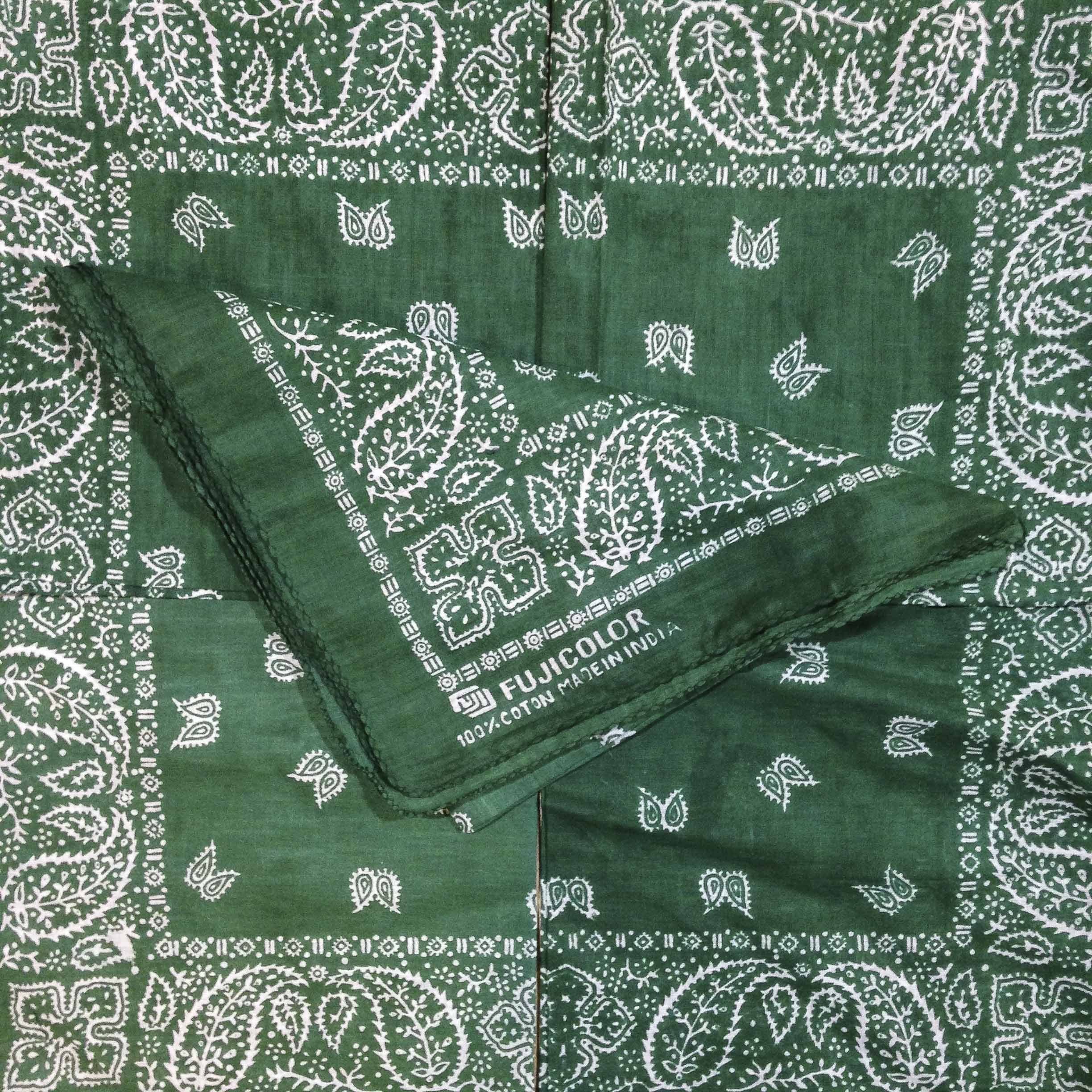 fujicolor vert bandana tissu textile ancien vintage magasin photo 1990