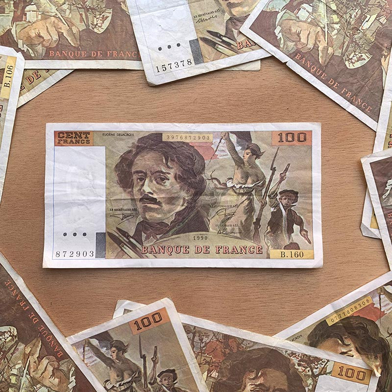 billet 100 francs delacroix france ancien vintage collection papier illustration 1978 1995