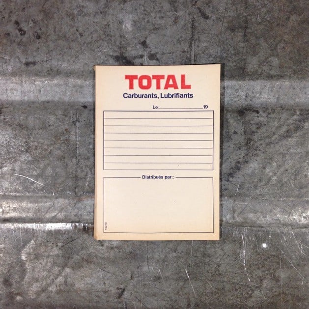 total bloc note facture facturette 1970 stock vintage garage