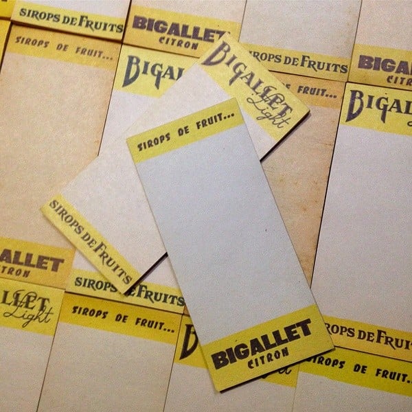 bloc-notes bloc note publicitaire sirop bigallet français vintage carnet 1950 1960