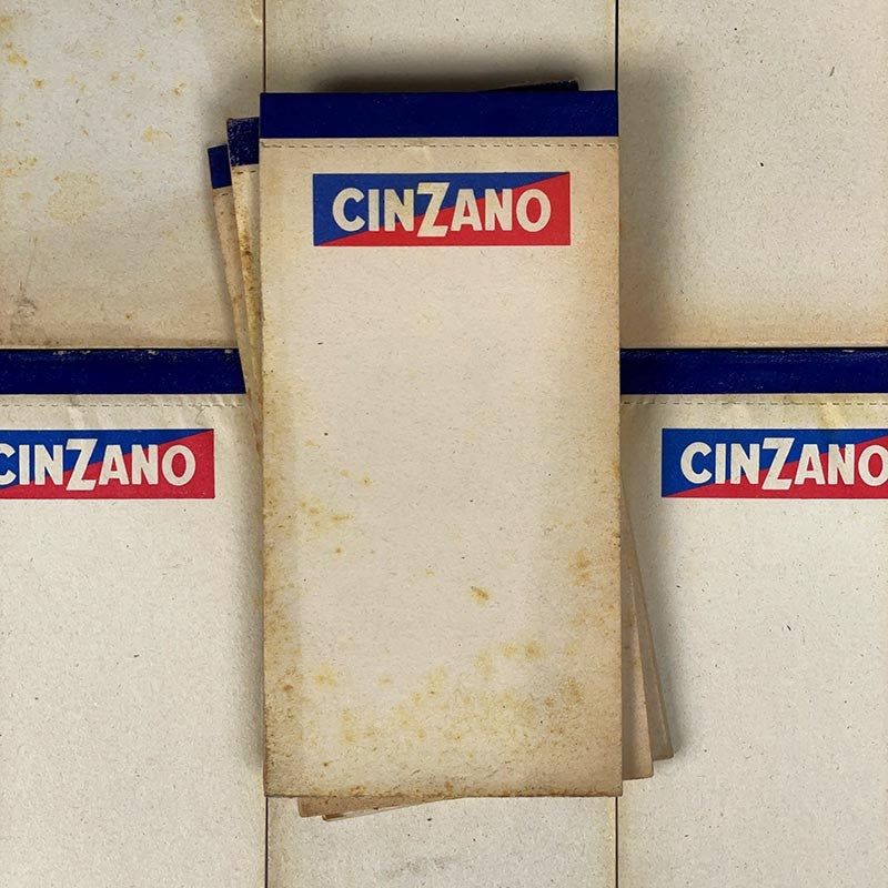 bloc notes ancien publicitaire bar brasserie alcool cinzano vintage 1960