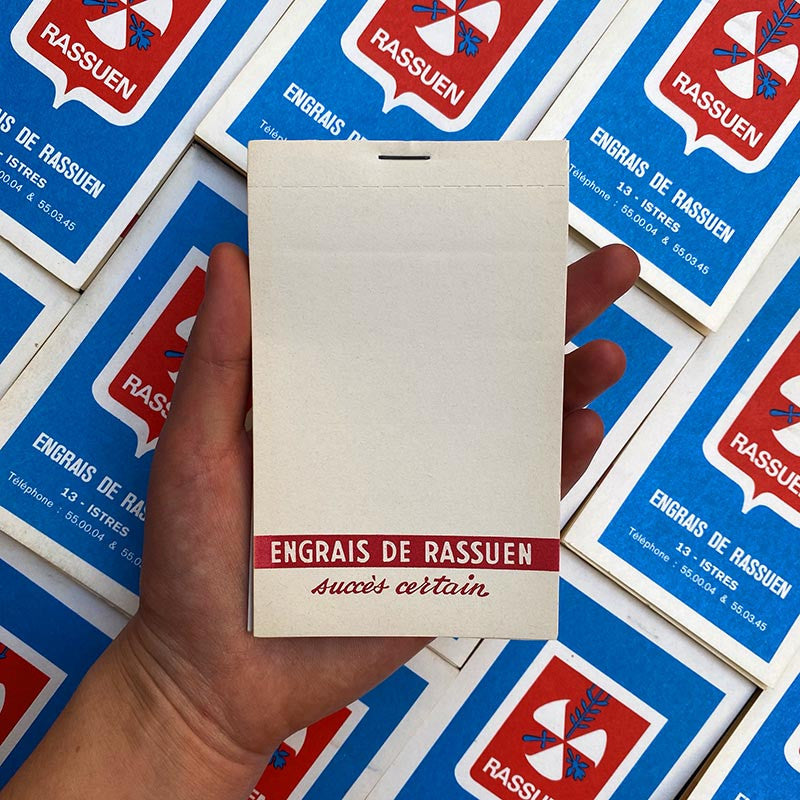bloc note engrais de rassuen vintage 1960 1970
