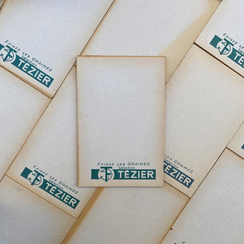 bloc notes ancien brocante graines tézier vintage 1960