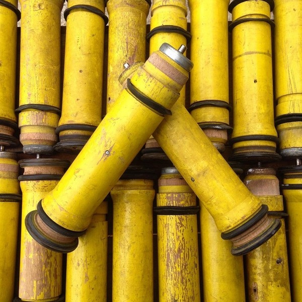 bobine ancienne bois métal phare jaune coeur 1930 1940