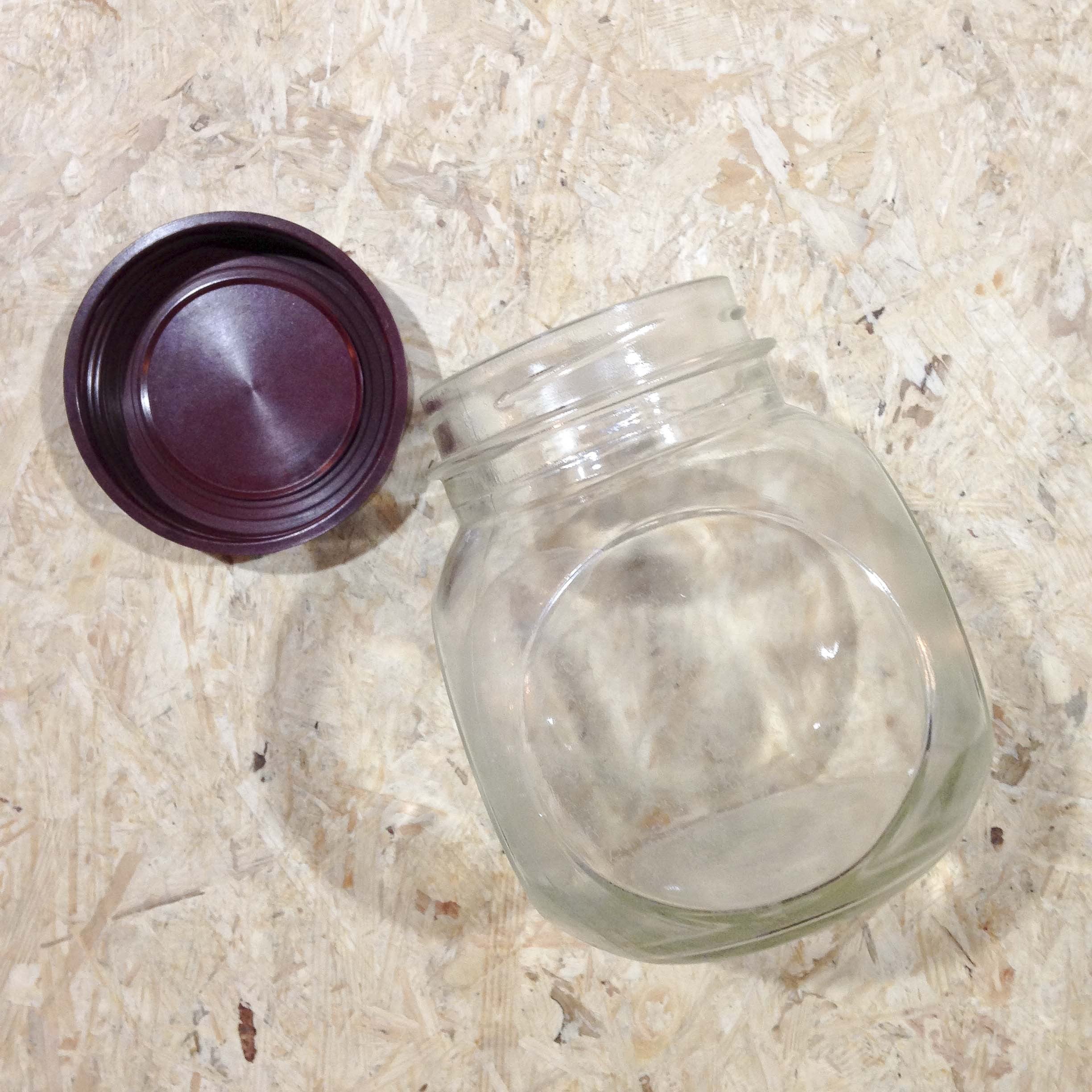 bocal verre ancien vintage épicerie sisca 1l 1960