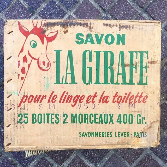 savon la girafe 400grs 400 grammes boite de 2 illustration rabier savons anciens