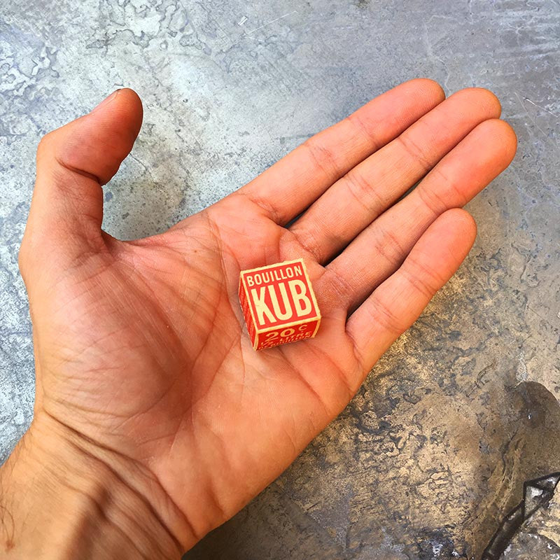 boite bouillon kub kubor 20 centimes 1930 papier carton ancien vintage épicerie 1930