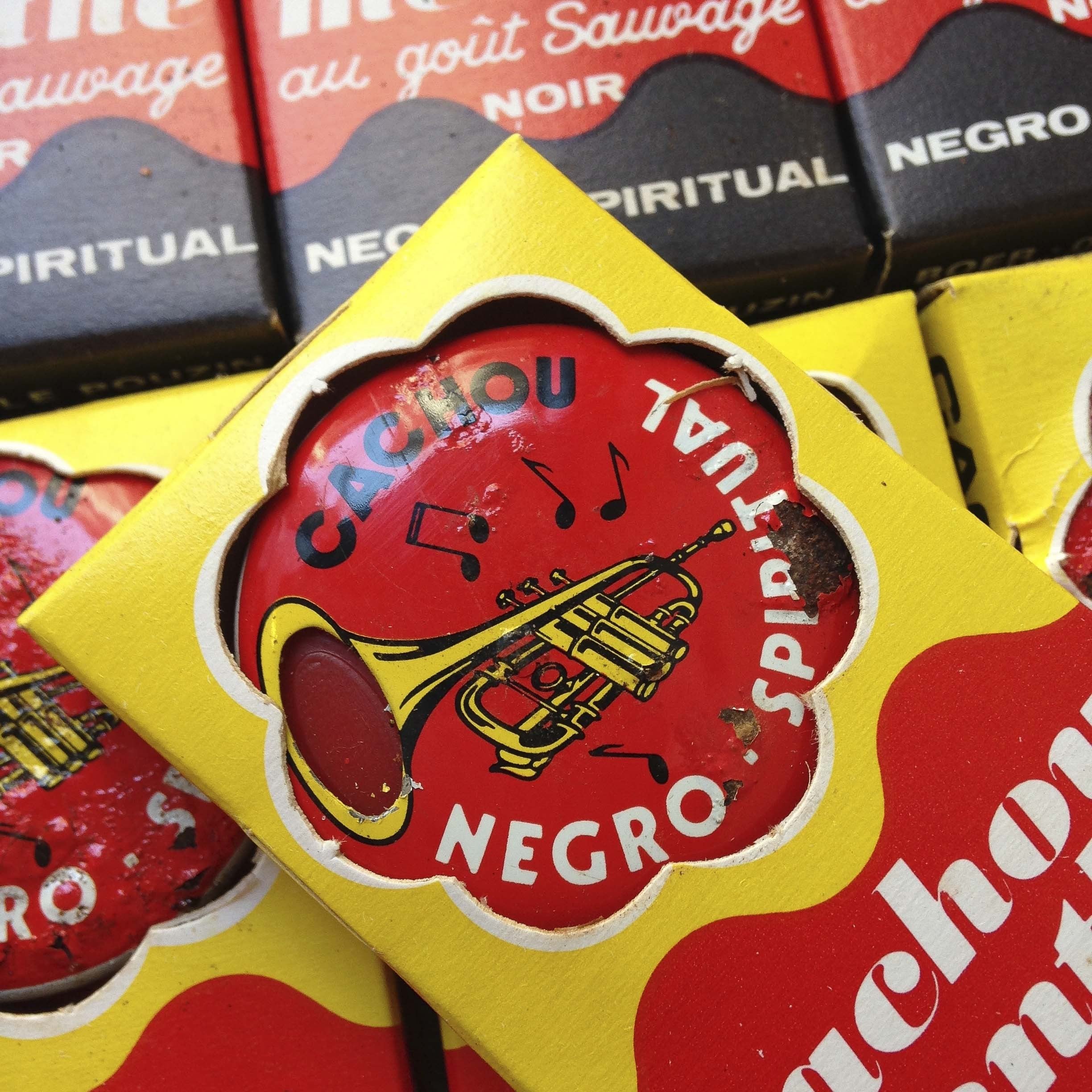 boite cachou negro spiritual coco boer ancien vintage confiserie 1980