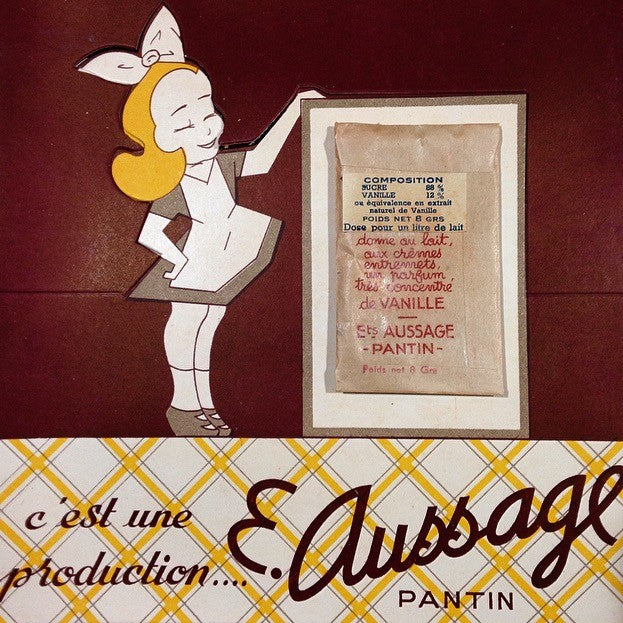 Box of E.Aussage Vanilla Sugar Sachets 1950