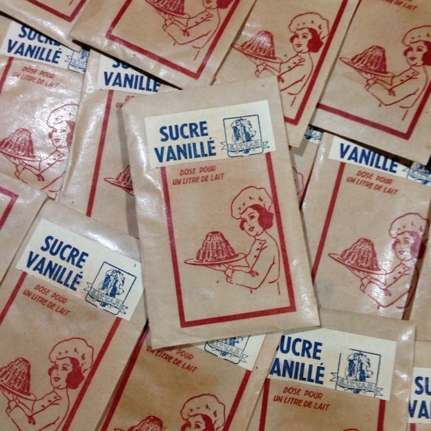 Box of E.Aussage Vanilla Sugar Sachets 1950
