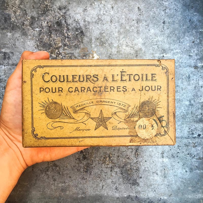 Boite Imprimerie "Couleur à l'Etoile" 1890