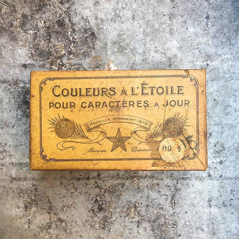 Boite Imprimerie "Couleur à l'Etoile" 1890