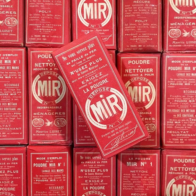 paquet boite mir rouge entretien épicerie vintage 1920 1930
