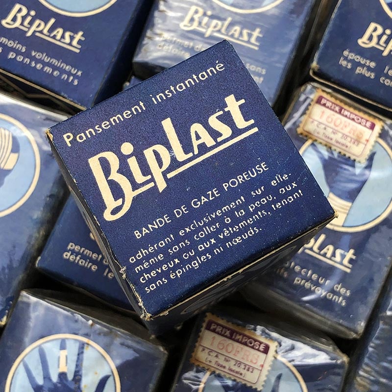 boite pansement biplast bande de gaze poreuse cartonné carton coffret petite pharmacie 1940