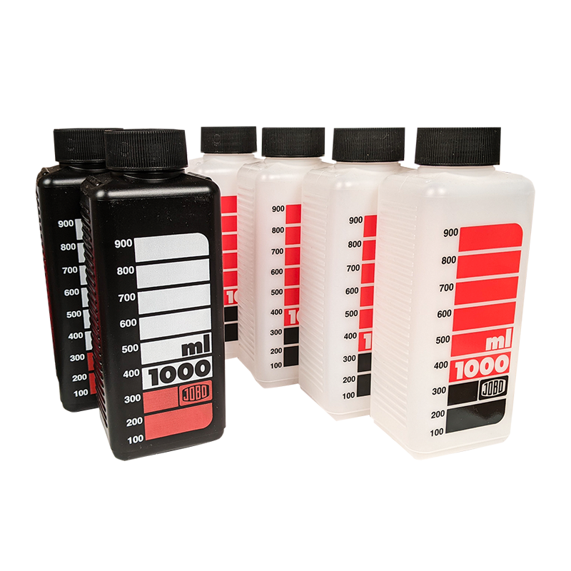 jobo 3300 bouteilles chimie stockage développement tirage argentique pellicule film 1000ml graduée