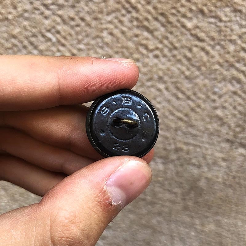 bouton ancien ancre marine corde 23mm SBC S.B.C Paris Marine Troupes coloniales XIXème 1900 Ancien Vintage Militaire