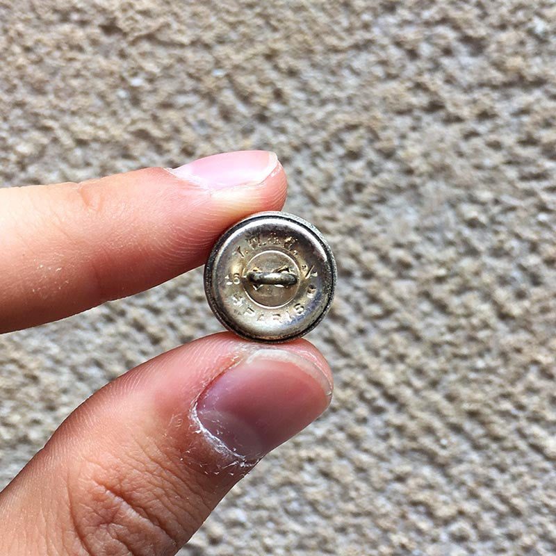 bouton ancien militaire chasseur à pied TW&W Paris 16mm 1930 Ancien