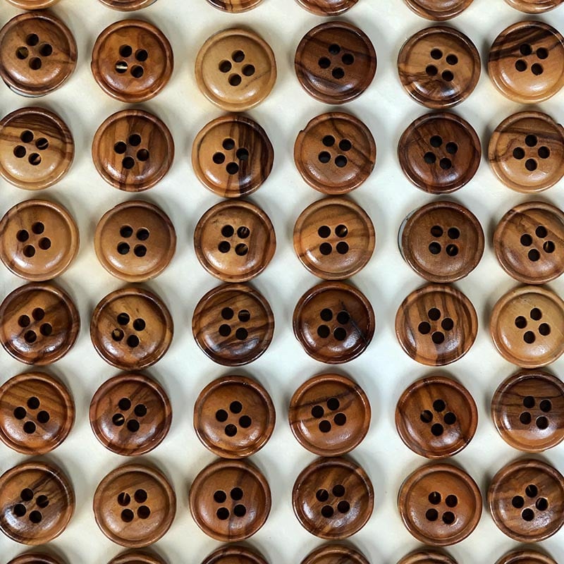 Bouton en Bois 17mm 1960
