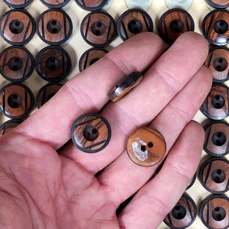 Bouton en Bois 18mm 1960