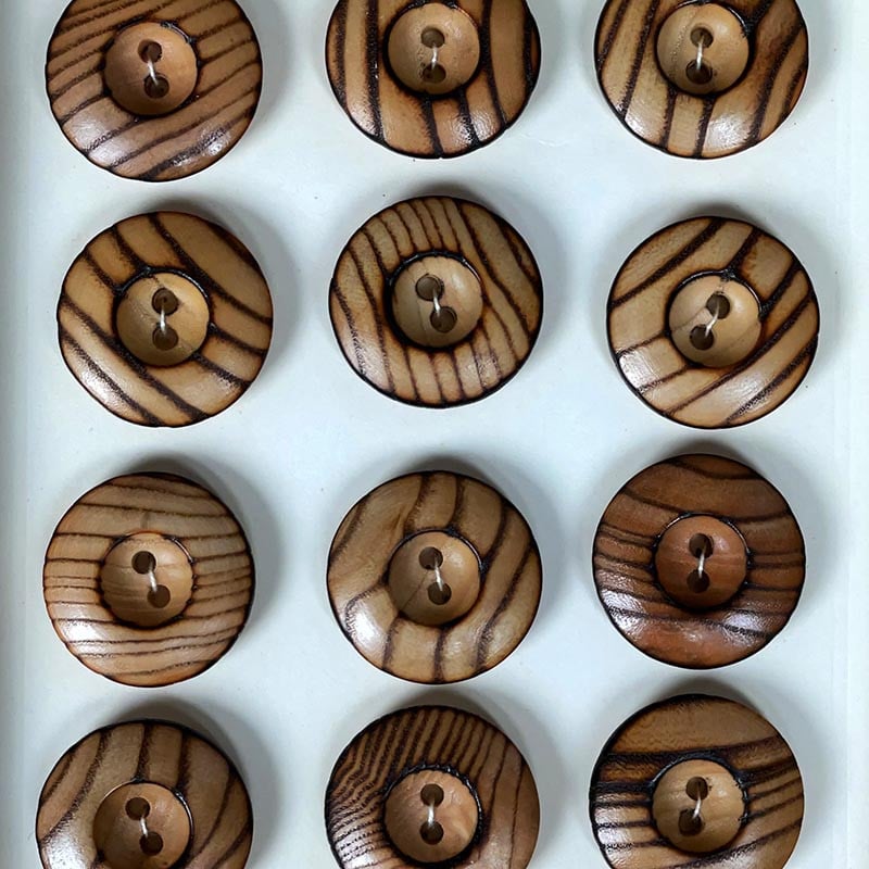 Bouton en Bois 27mm 1960
