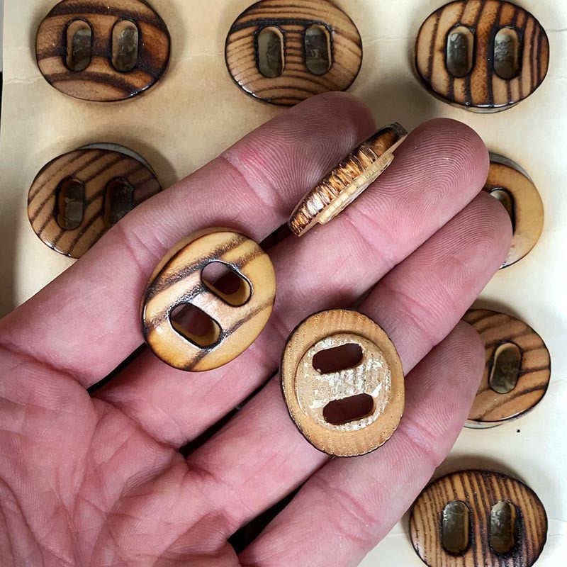 Bouton en Bois 27mm 1960