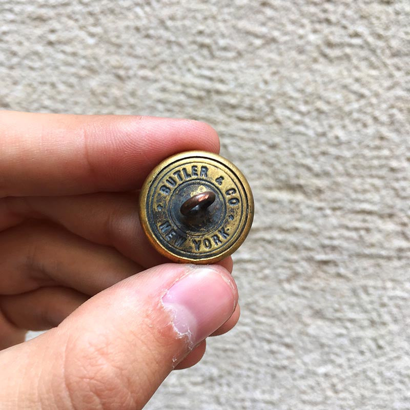 bouton ancien fanfare militaire Butler & Co New York 22mm 1930 Ancien Vintage Militaire