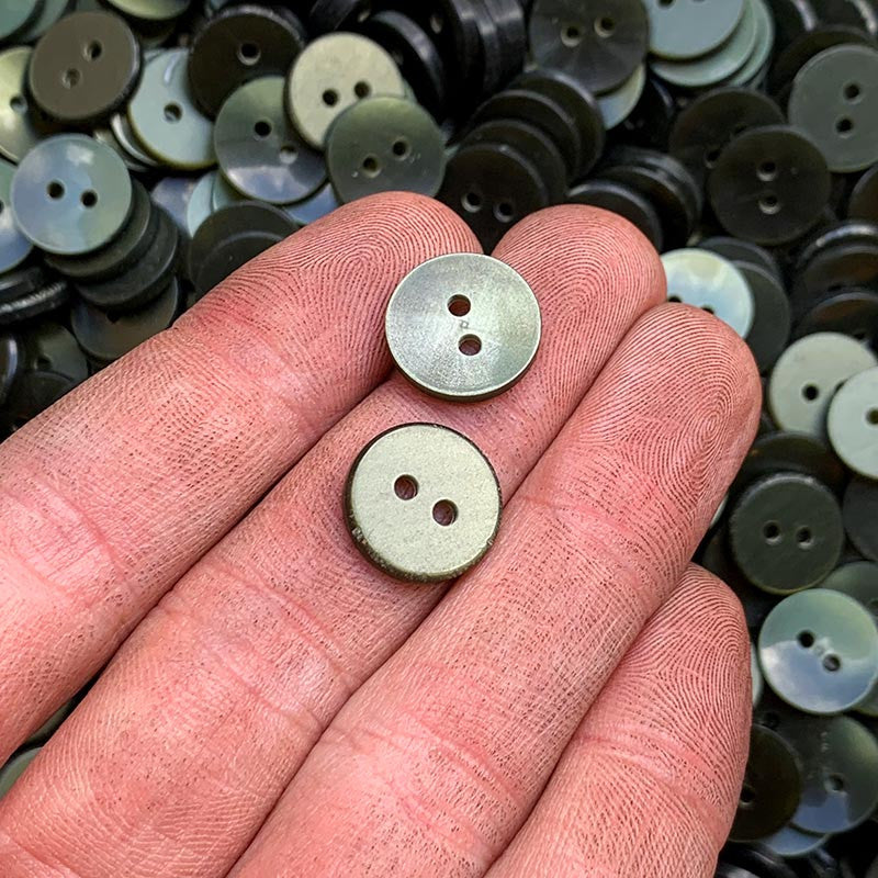 Bouton Vert Olive 14mm 1970